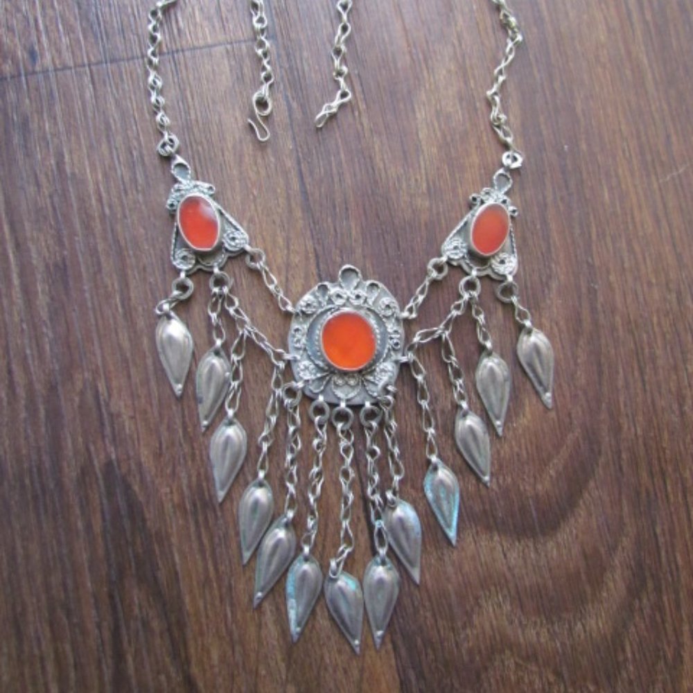 Vintage Imported Necklace Silver Color 18"